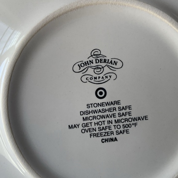 Set of two John Derian for Target 10” Round Stoneware Apple Pie Baking Dish - Picture 3 of 3